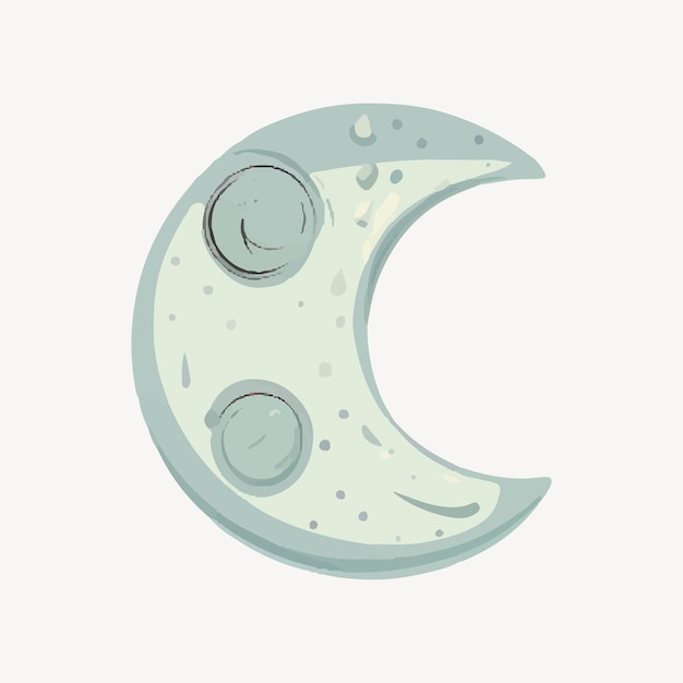 Vector crescent moon illustration vector