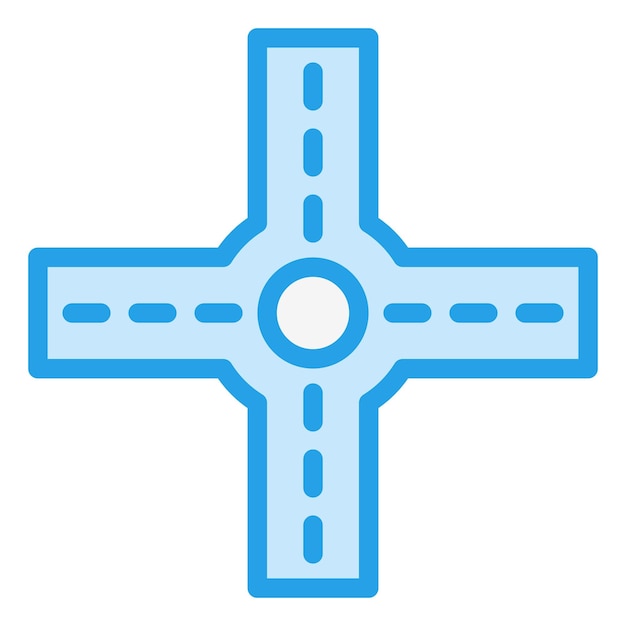 Vector crossroad vector icon design illustration