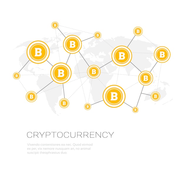Vector crypto currency concept 