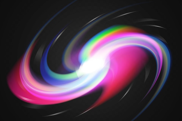 Vector crystal rainbow light reflection effect colorful clear iridescent lenses