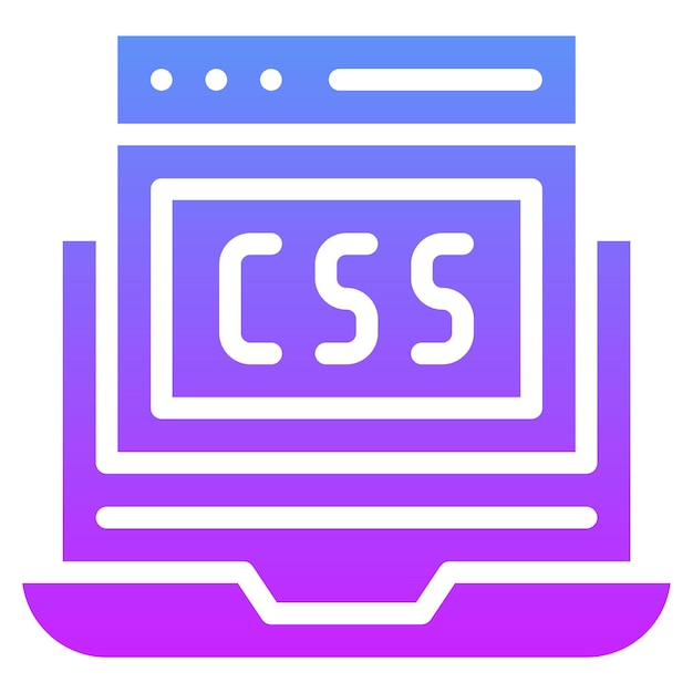 Vector css code vector icon illustration of coding and development iconset