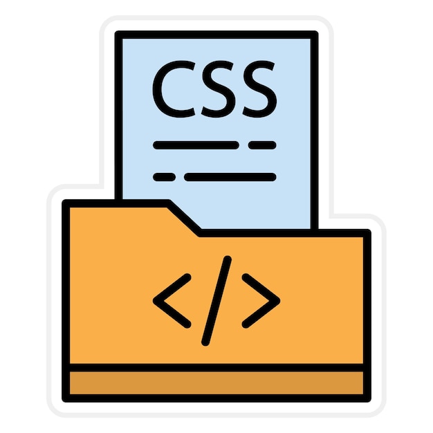 Vector css file icon vector image can be used for coding and development