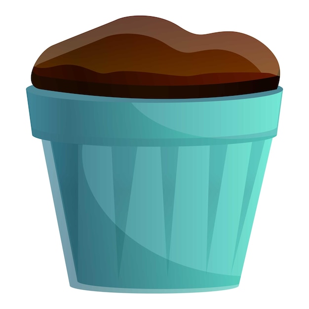 Vector cupcake icon cartoon of cupcake vector icon for web design isolated on white background