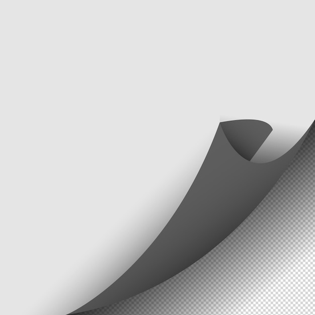 Vector curly corner edge black paper