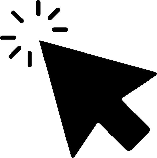 Vector cursor click pointer mouse cursor pointer icon isolated vector illustration