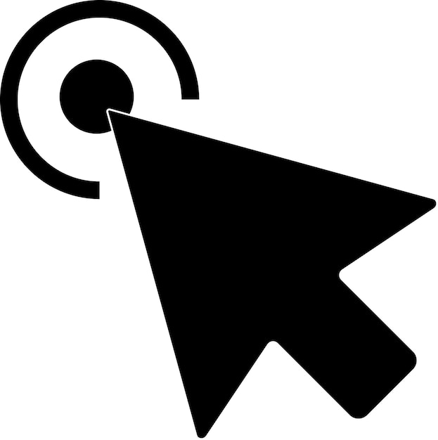Vector cursor click pointer mouse cursor pointer icon isolated vector illustration