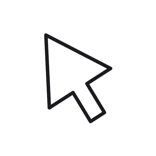 Vector cursor icon set click arrow vector symbol web mouse pointer sign in black filled and outlined style