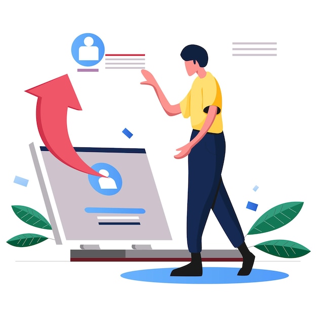 Vector customer information business vector illustration flat line