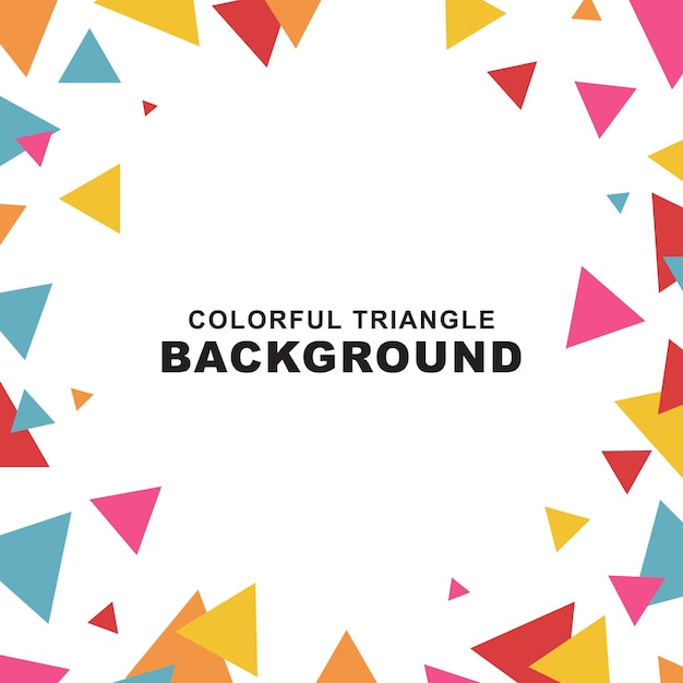 Vector cute colorful triangles abstract background
