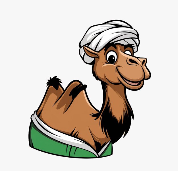 Vector cute and lively camel in vector art