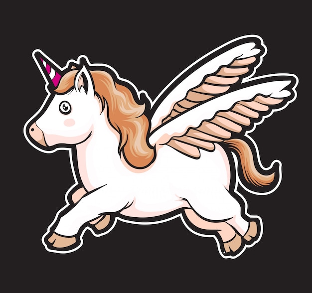 Vector cute unicorn vector
