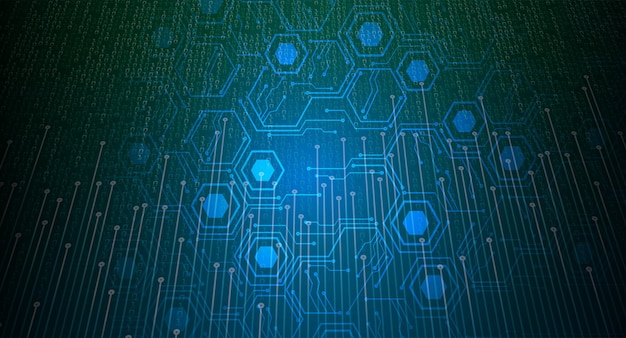 Vector cyber circuit future technology concept background