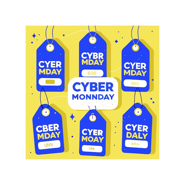 Vector cyber monday concept vector illustration
