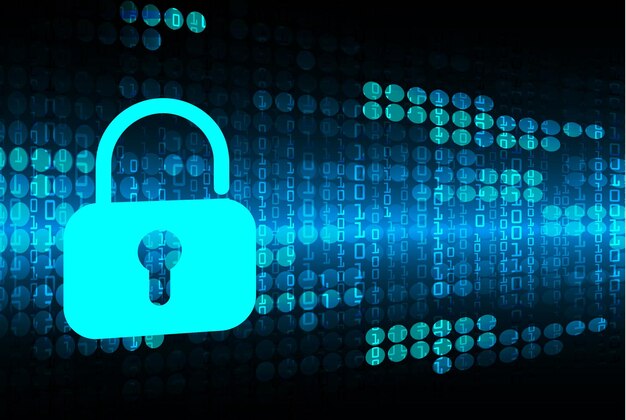 Vector cyber security technology network privacy abstract secure system concept background