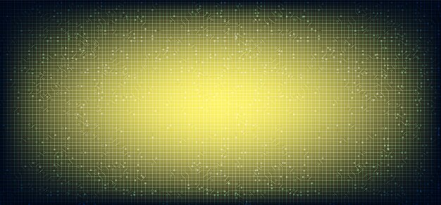 Vector cyber yellow technology background