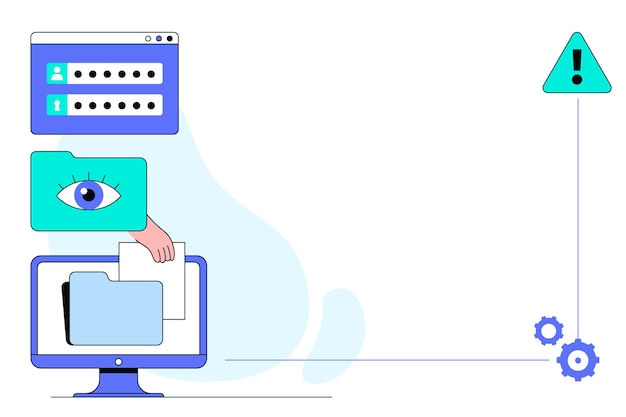 Vector cybersecurity alert: protecting data and securing passwords