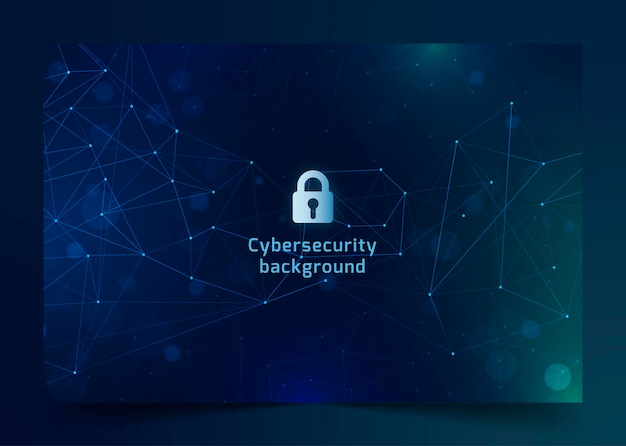 cybersecurity background with network connection gradient