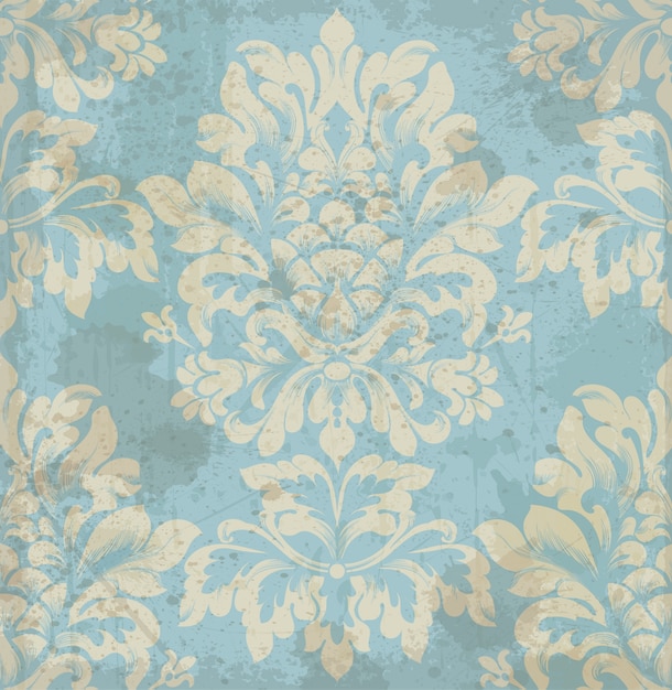 Vector damask pattern element