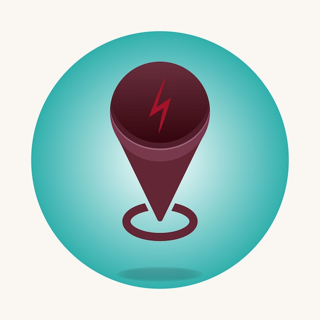 Vector danger location icon design vector illustration