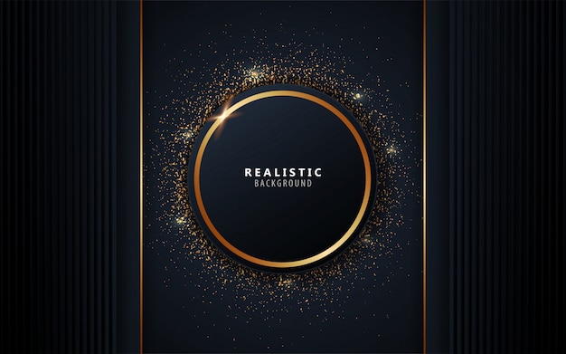 Vector dark blue abstract background overlap layers texture with glitters dots element decoration