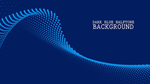 Vector dark blue halftone abstract background for backdrop or presentation