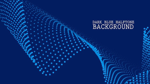 Vector dark blue halftone abstract background for backdrop or presentation