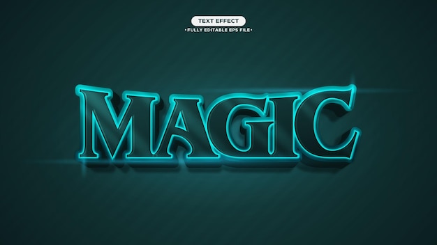 Vector dark and magic 3d typography text effect