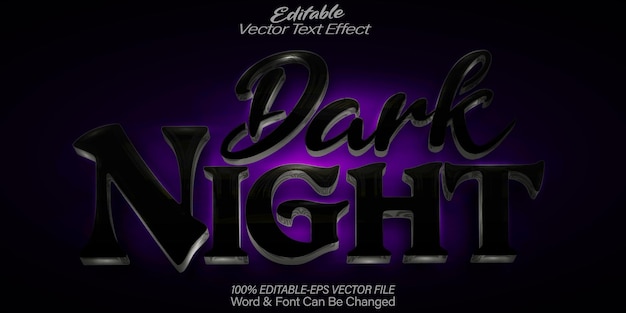 Vector dark night vector text effect editable alphabet black horror zombie spooky darkness