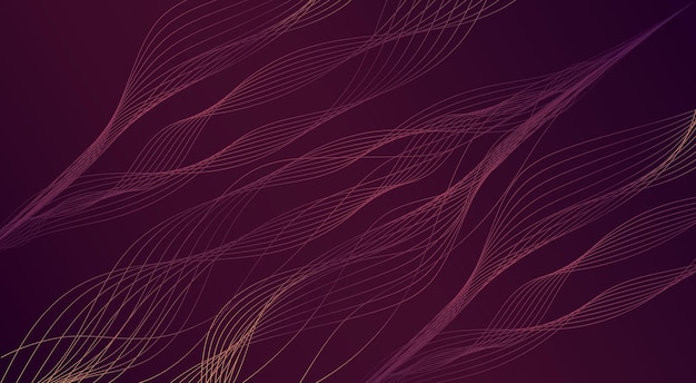 Vector dark wave lines background template