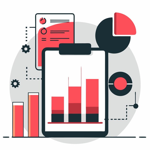 Vector data concept illustration depicting flow and patterns of information