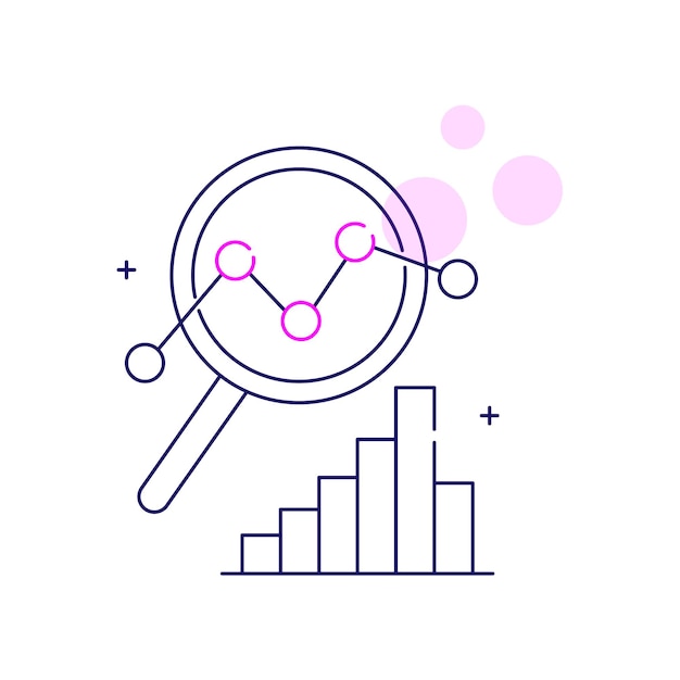 Vector data driven insightdriven vector icon design with editable stroke data strategy analytics information processing decision insights