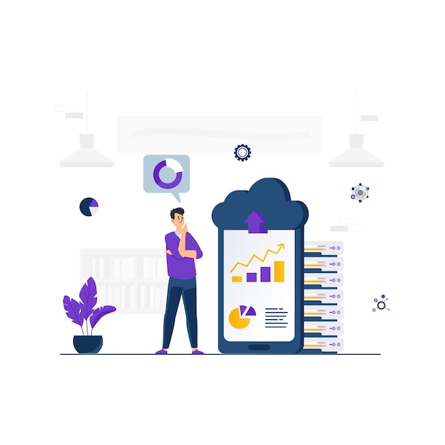 Vector data science illustration