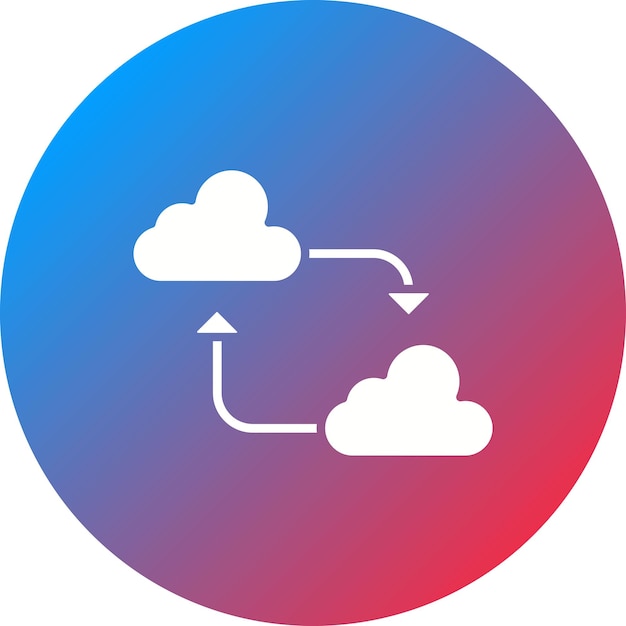 Vector data synchronization icon vector image can be used for data analytics