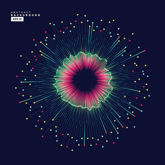 Vector data technology background with retina