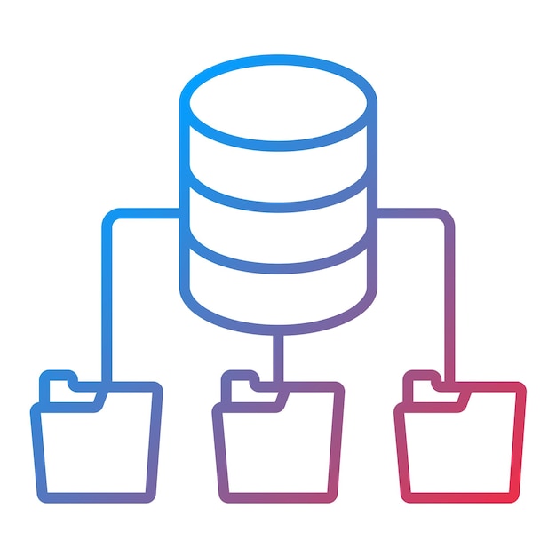 Vector database architecture icon vector image can be used for web hosting