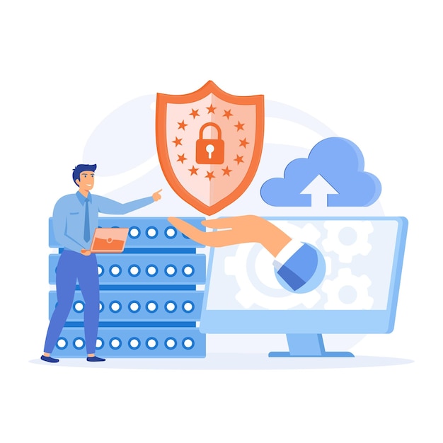 Vector database security hacker attack concept hackers stealing personal data