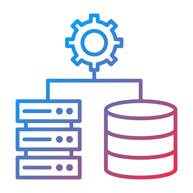 Vector database settings icon vector image can be used for web hosting