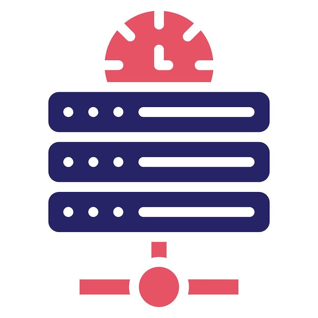 Vector database speed vector icon illustration of web hosting iconset