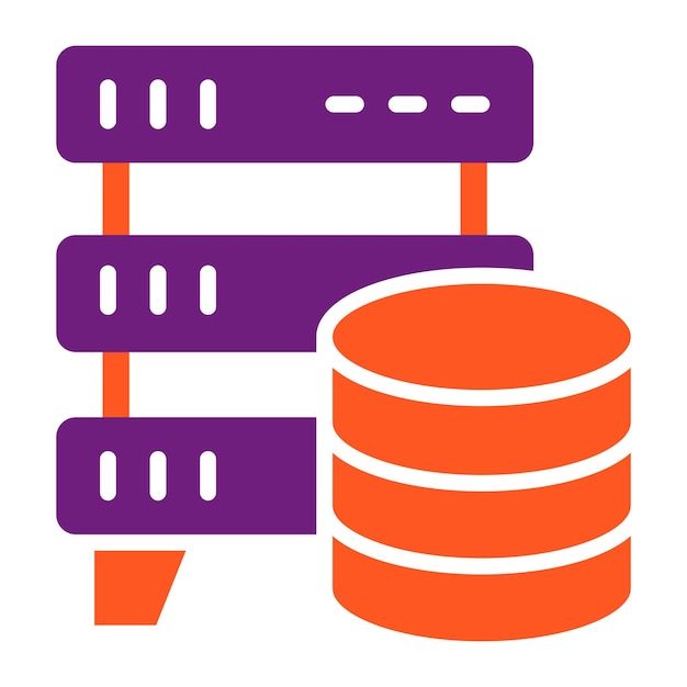 Vector database storage vector icon design illustration