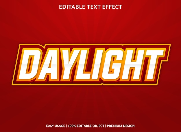 daylight editable text effect template use for business logo and brand