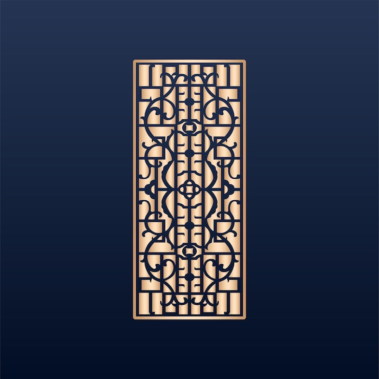 decorative elements border frame borders pattern islamic pattern files dxf Laser cut panel template