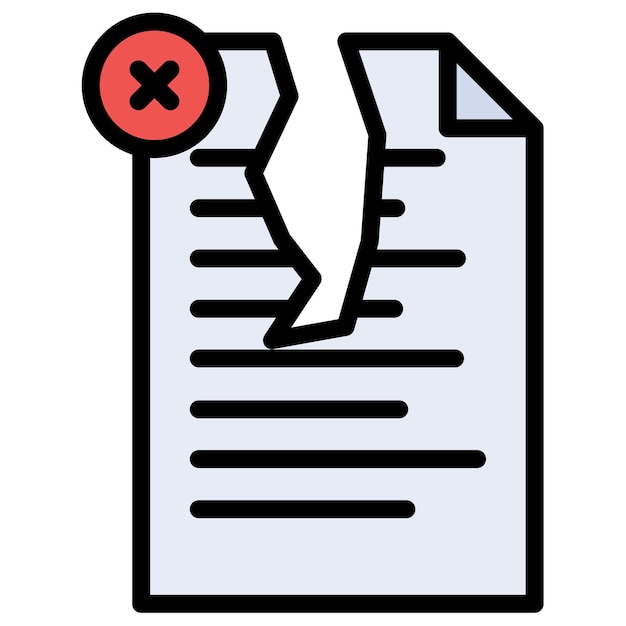 Vector delete file icon vector image can be used for documents and files