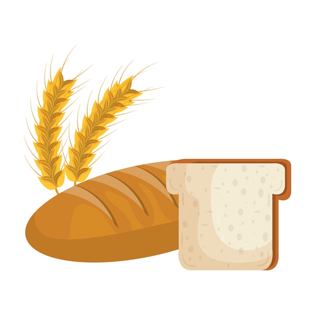 Vector delicious bread product icon 