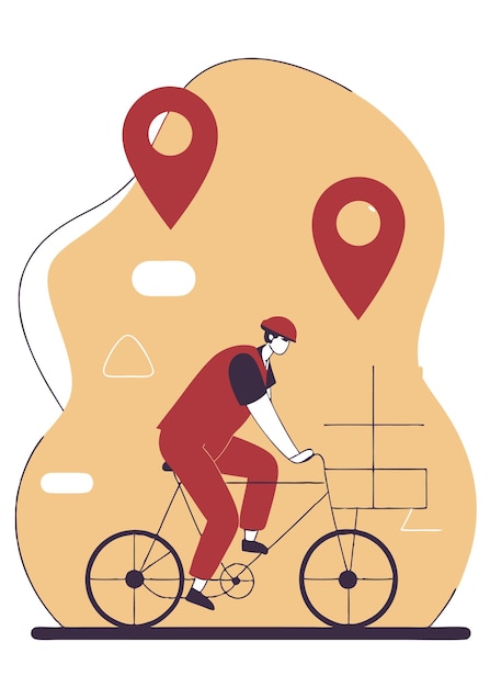 Vector delivery concept illustration