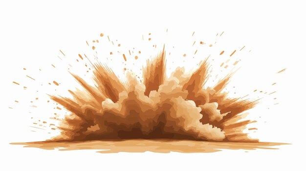 Vector desert sand explosion effect backdrop vector illustration