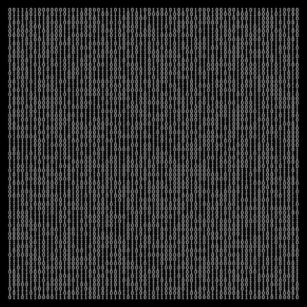 Vector design elements binary computer code halftone pattern dark background vector illustration eps 10 frame with digital data cryptography texture for technology electronic network algorithm