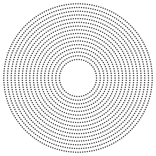 Vector design elements symbol editable color halftone frame dot circle pattern swirl on white background vector illustration eps 10 frame with black random dots round border icon using halftone circle dots