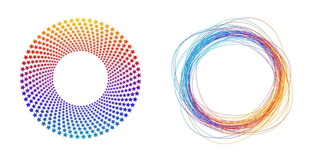 Vector design elements symbol editable color halftone frame dot circle pattern swirl on white background vector illustration eps 10 frame with black random dots round border icon using halftone circle dots