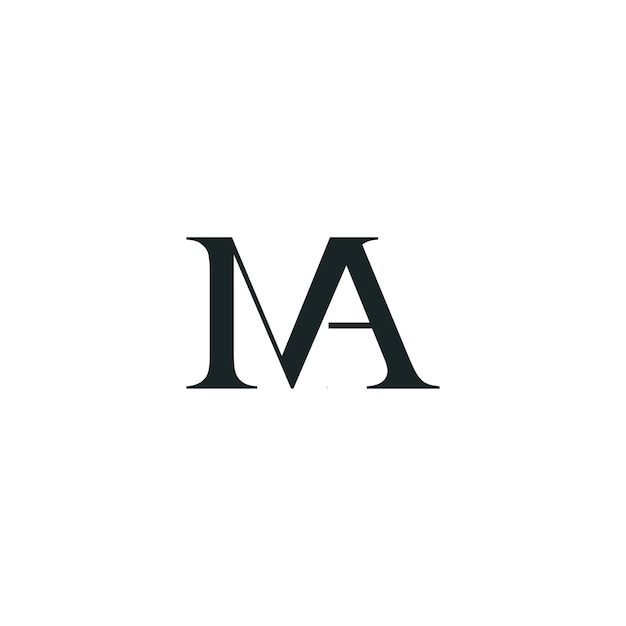 Vector design letter ma monogram logo