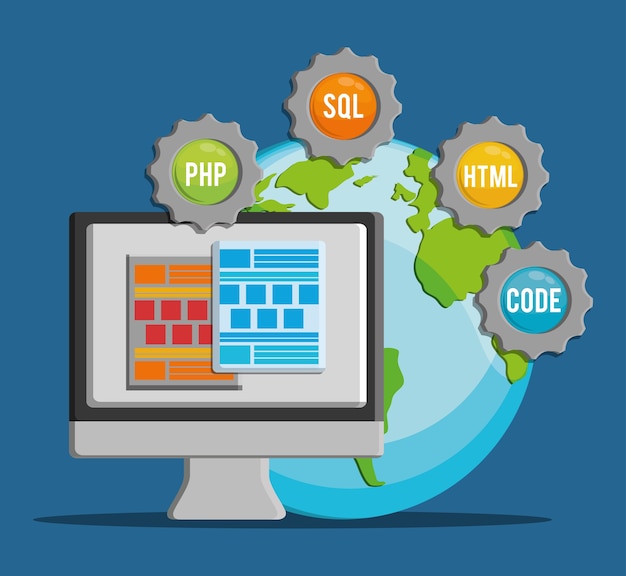 Vector developer icon design 